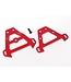 Traxxas Bulkhead tie bars front & rear (red-anodized aluminum) TRX5323R