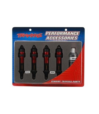 Traxxas Shocks GTR aluminum red-anodized bodies with TiN shafts TRX5460R