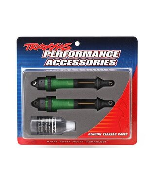 Traxxas Shocks (GTR XX-Long) green-anodized PTFE-coated bodies with TiN shafts TRX7462G