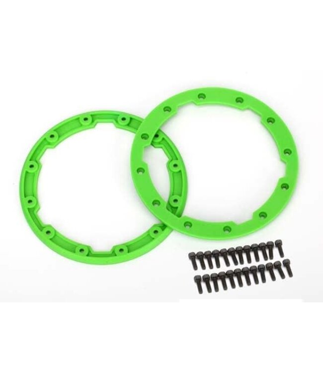 Sidewall protector beadlock-style (green) (2) with 2.5x8mm TRX5664