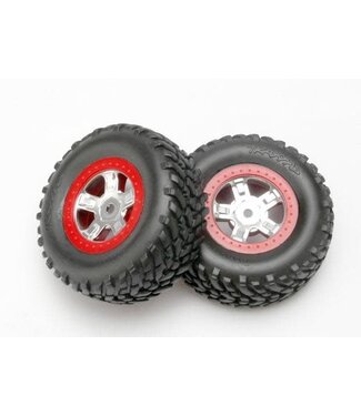 Traxxas Tires and wheels assembled glued (SCT satin chrome wheels) TRX7073A