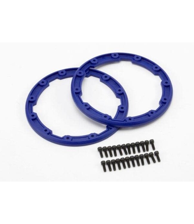 Sidewall protector beadlock-style (blue) (2) with 2.5x8mm TRX5666