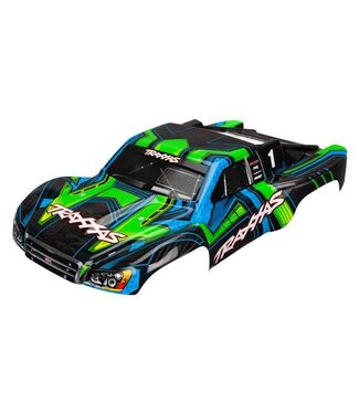 Traxxas Body Slash 4X4 green and blue (painted with decals applied) TRX6844X