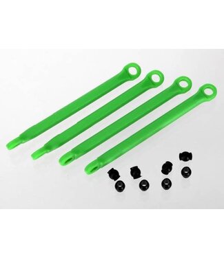 Traxxas Push rod (molded composite) (green) (4)/ hollow balls (8). TRX7118G