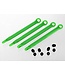 Traxxas Push rod (molded composite) (green) (4)/ hollow balls (8). TRX7118G