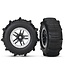Traxxas Tires & wheels. assembled. glued (SCT Split-Spoke black TRX5885