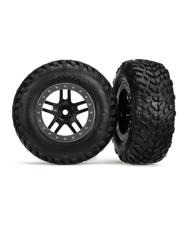 Tires & Wheels Assembled Glued (Sct Split-Spoke Black TRX5890