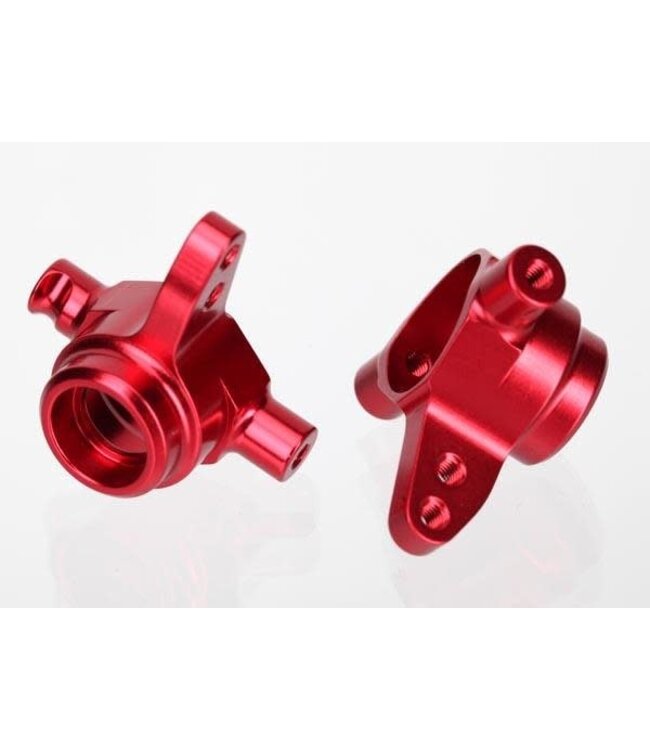 Steering blocks 6061-T6 aluminum left & right (red-anodized) TRX6837R