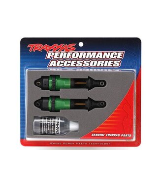 Traxxas Shocks (GTR Long) green-anodized PTFE-coated bodies with TiN shafts TRX7461G