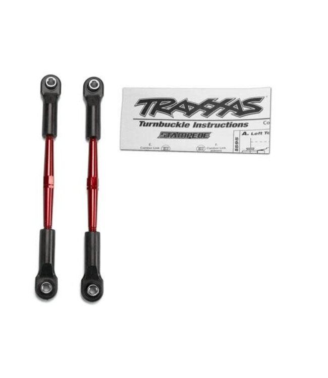 Turnbuckles aluminum (red-anodized) toe links 61mm TRX2336X