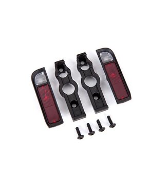 Traxxas Tail light housing. black (2)/ lens (2)/ retainers (left & right)/ 2.6x8 BCS (self-tapping) (4) TRX9122
