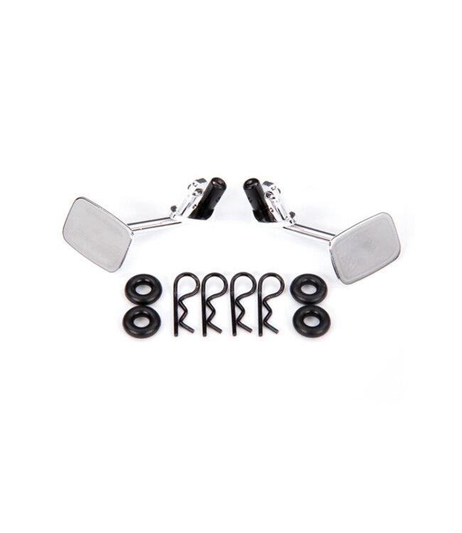 Mirrors side chrome (left & right) o-rings (4) body clips (4) TRX9121