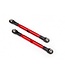 Traxxas Toe links (TUBES red-anodized 7075-T6 aluminum stronger than titanium) (87mm)