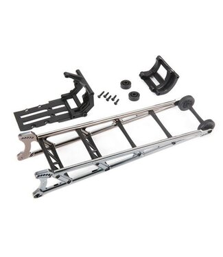 Wheelie bar black chrome (assembled)/ wheelie bar mount TRX9460X