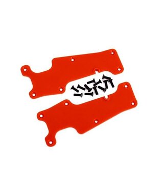 Traxxas Suspension arm covers red front (left and right) / 2.5x8 CCS (12) TRX9633R