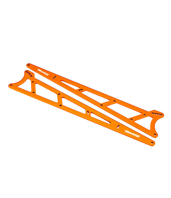 Side plates wheelie bar orange (aluminum) (2) TRX9462A