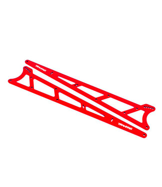 Traxxas Side plates wheelie bar red (aluminum) (2) TRX9462R