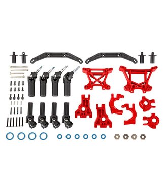 Traxxas Extreme Heavy Duty Kit compleet (red) outer driveline & suspension upgrade kit TRX9080R