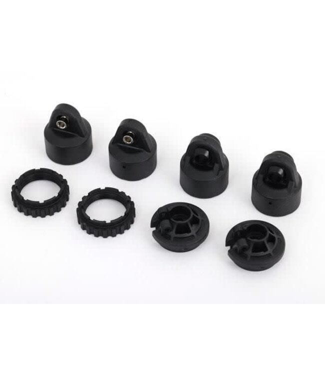 Shock caps with (2) / spring perch / adjusters (2) (for 2 shocks) for Sledge TRX9664