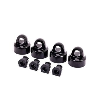 Traxxas Shock caps aluminum (black-anodized) GTX shocks (4) / spacers (4) for Sledge TRX9664A