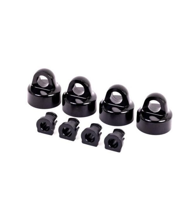 Shock caps aluminum (black-anodized) GTX shocks (4) / spacers (4) for Sledge TRX9664A