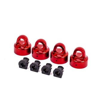 Traxxas Shock caps aluminum (red-anodized) GTX shocks (4) / spacers (4) for Sledge TRX9664R