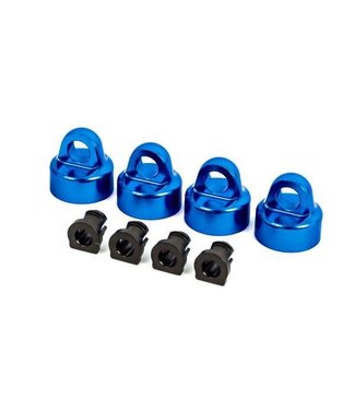 Traxxas Shock caps aluminum (blue-anodized) GTX shocks (4) / spacers (4) for Sledge TRX9664X