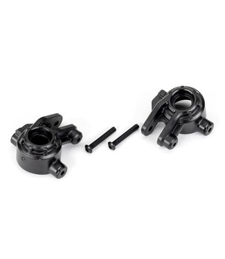 Traxxas Steering blocks extreme heavy duty black left & right (for use with #9080 upgrade kit) TRX9037