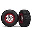 Traxxas Tires & wheels glued (SCT Split-Spoke chrome red beadlock style rim) BFGoodrich TRX6873A