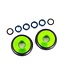 Traxxas Wheels wheelie bar 6061-T6 aluminum (green-anodized) with 5x8x2.5mm ball bearings and O-ring TRX9461G