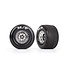 Traxxas Tires & wheels glued (Weld chrome with black wheels) (rear) (2) TRX9475R