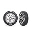 Traxxas Tires & wheels glued (Weld chrome wheels) (front) (2) TRX9474R
