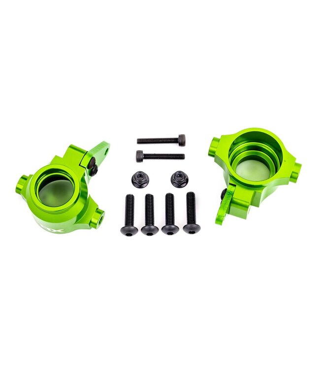 Steering blocks 6061-T6 alu green-anodized L&R TRX9635G