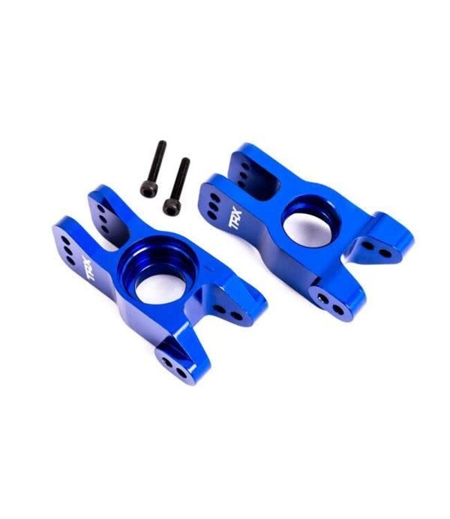 Stub axle carriers 6061-T6 alu blue-anodized L&R TRX9552X