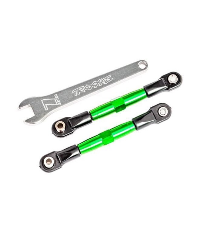 Camber links front (green-anodized 7075-T6) (2) (assembled with rod ends and hollow balls) aluminum wrench (1) TRX2444G