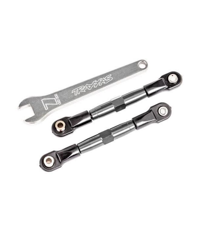 Camber links front (dark titamium-anodized 7075-T6) (2) (assembled with rod ends and hollow balls) aluminum wrench (1) TRX2444A