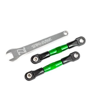 Traxxas Camber links rear (green-anodized 7075-T6) (2) (assembled with rod ends and hollow balls) / aluminum wrench (1) (fits Drag Slash) TRX2443G