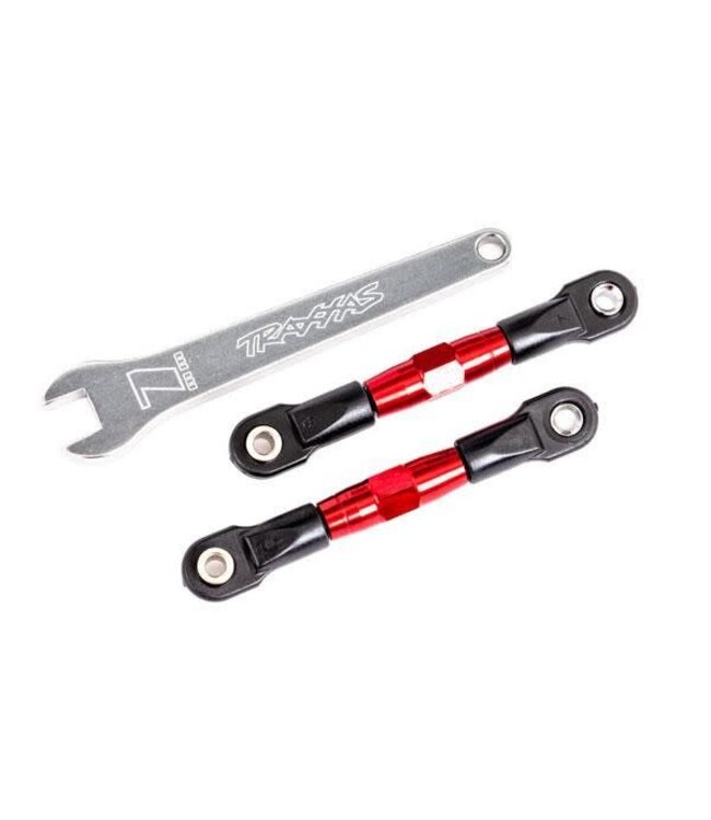 Traxxas Camber links rear (red-anodized 7075-T6) (2) (assembled with rod ends and hollow balls) / aluminum wrench (1) (fits Drag Slash) TRX2443R