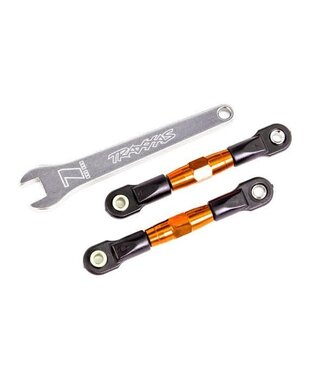 Traxxas Traxxas Camber links rear (orange-anodized 7075-T6) (2) (assembled with rod ends and hollow balls) / aluminum wrench (1) (fits Drag Slash) TRX2443T
