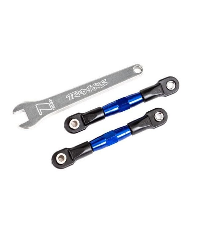 Traxxas Camber links rear (blue-anodized 7075-T6) (2) (assembled with rod ends and hollow balls) / aluminum wrench (1) (fits Drag Slash) TRX2443X