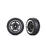 Traxxas Tires and wheels assembled glued (black with chrome wheels 1.9' Response tires) (front) (2) TRX9372