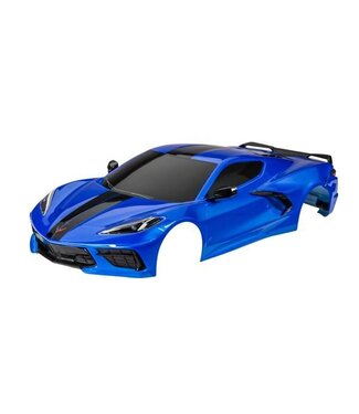 Traxxas Body Chevrolet Corvette Stingray complete (blue) (painted decals applied) TRX9311X