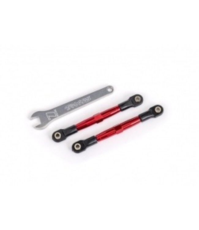 Toe links front red-anodized 7075-T6 aluminum (assembled with rod ends and hollow balls)/ aluminum wrench (1) TRX2445R