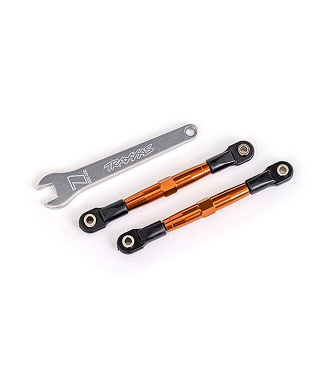 Toe links front orange -anodized 7075-T6 aluminum (assembled with rod ends and hollow balls)/ aluminum wrench (1) TRX2445T