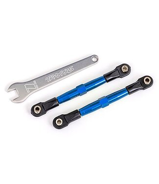 Traxxas Toe links front blue-anodized 7075-T6 aluminum (assembled with rod ends and hollow balls)/ aluminum wrench (1) TRX2445X