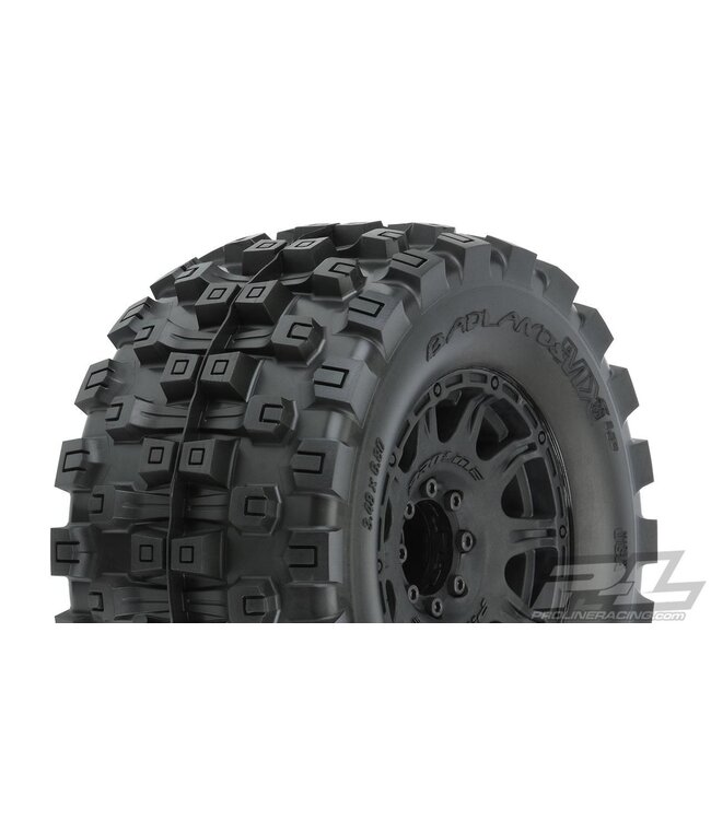 Badlands MX38 HP 3.8" All Terrain belted Tires on Raid Black 8x32 Removable Hex Wheels (2) PR10166-10
