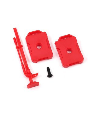 Traxxas Fuel canisters (left & right) jack (red) (fits #9712 body) TRX9721
