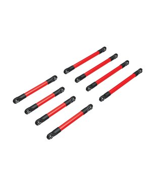 Traxxas Suspension link set (complete) 6061-T6 aluminum (red-anodized) TRX9749-RED