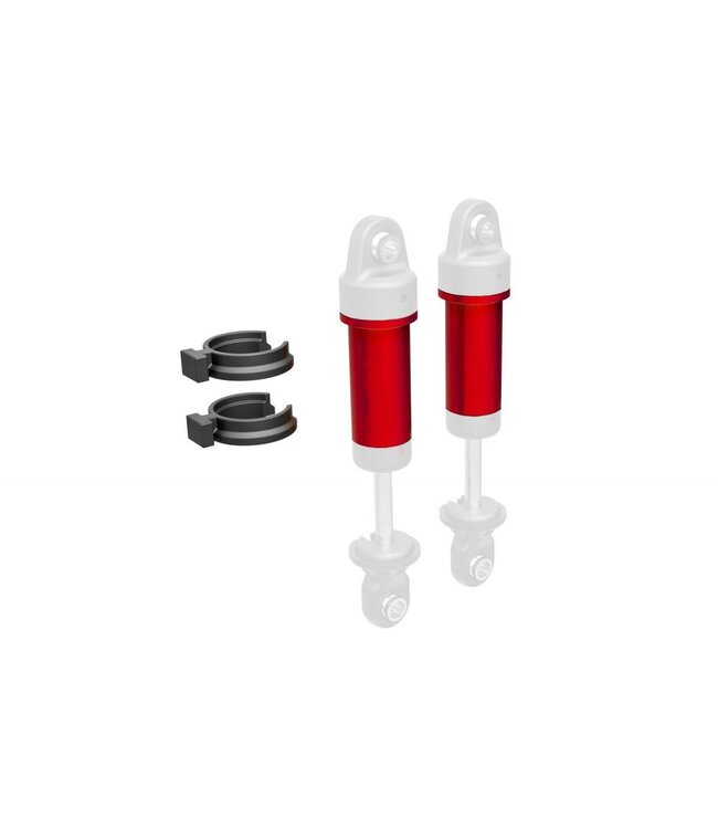 Body GTM shock 6061-T6 aluminum (red-anodized) (includes spring pre-load spacers) (2) TRX9763-RED