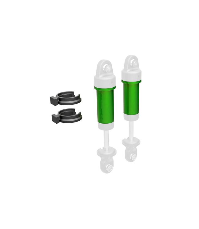 Body GTM shock 6061-T6 aluminum (green-anodized) (includes spring pre-load spacers) (2) TRX9763-GRN